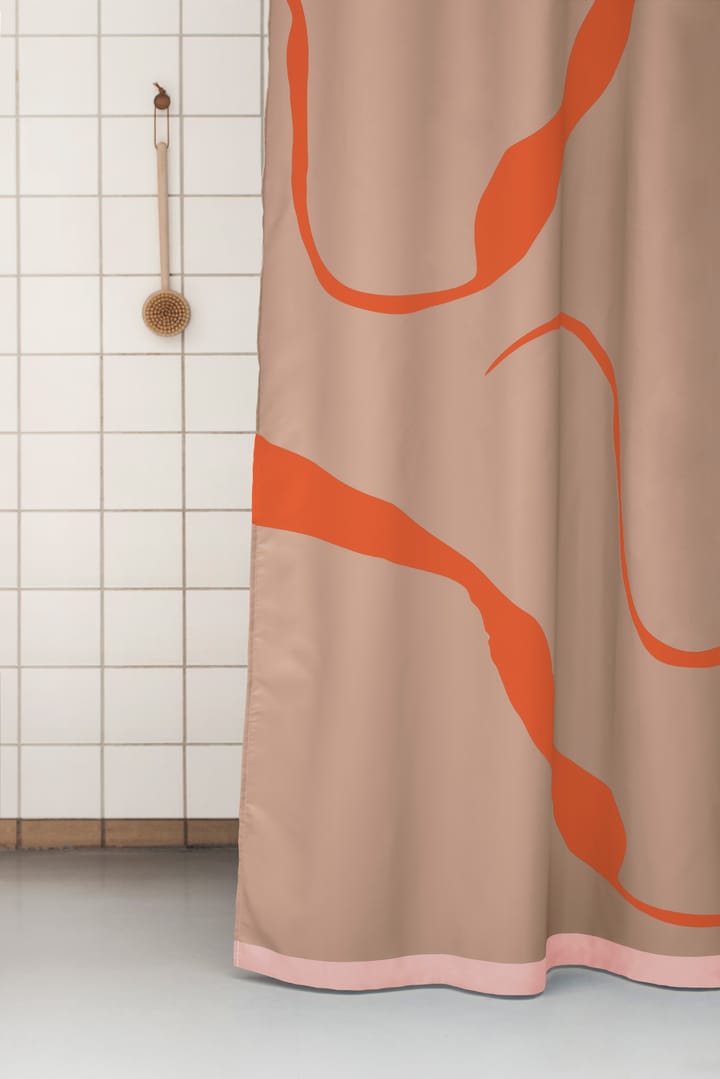 Nova Arte dusjforheng 150 x 200 cm, Latte-orange Mette Ditmer