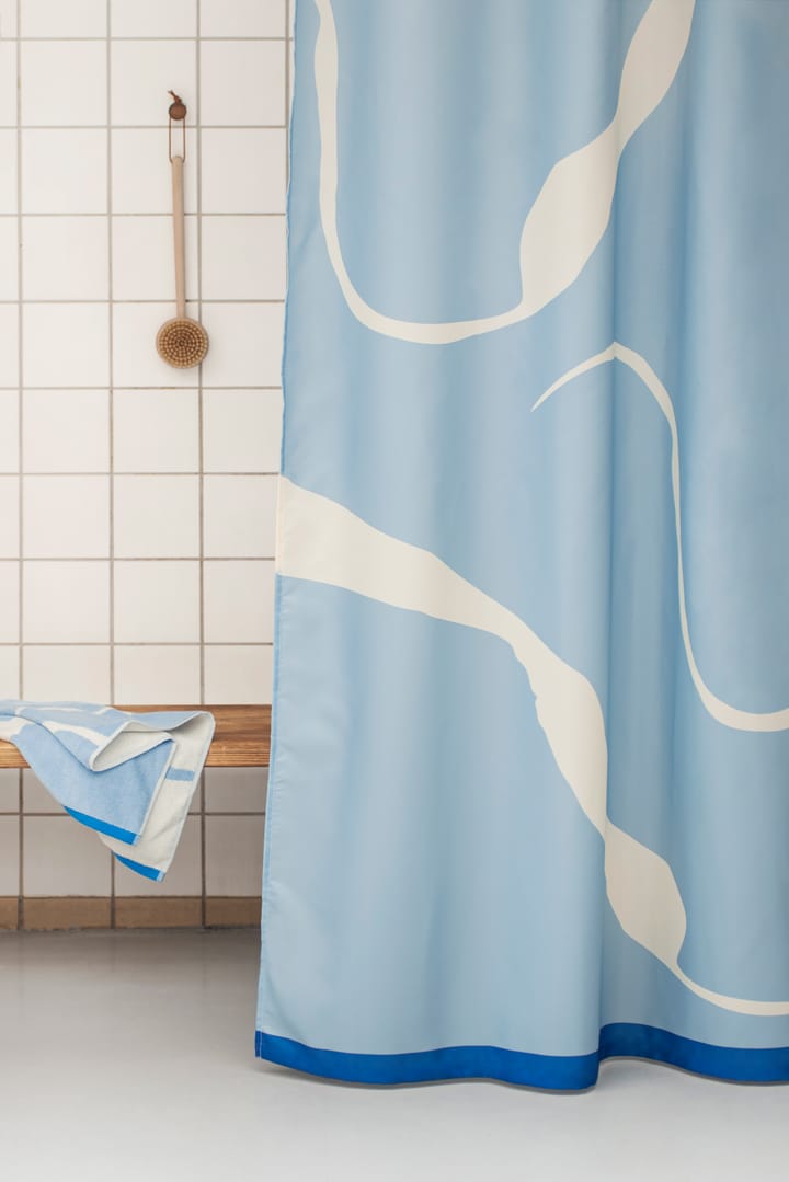 Nova Arte dusjforheng 150 x 200 cm, Light blue-offwhite Mette Ditmer
