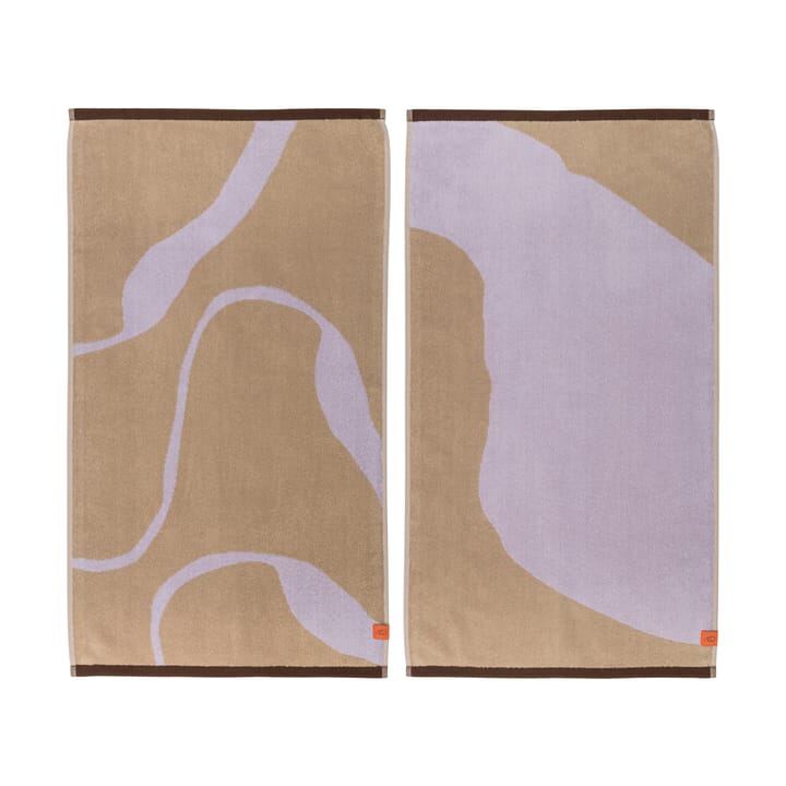 Nova Arte gjestehåndkle 40 x 55 cm 2-pakning - Sand-lilac - Mette Ditmer