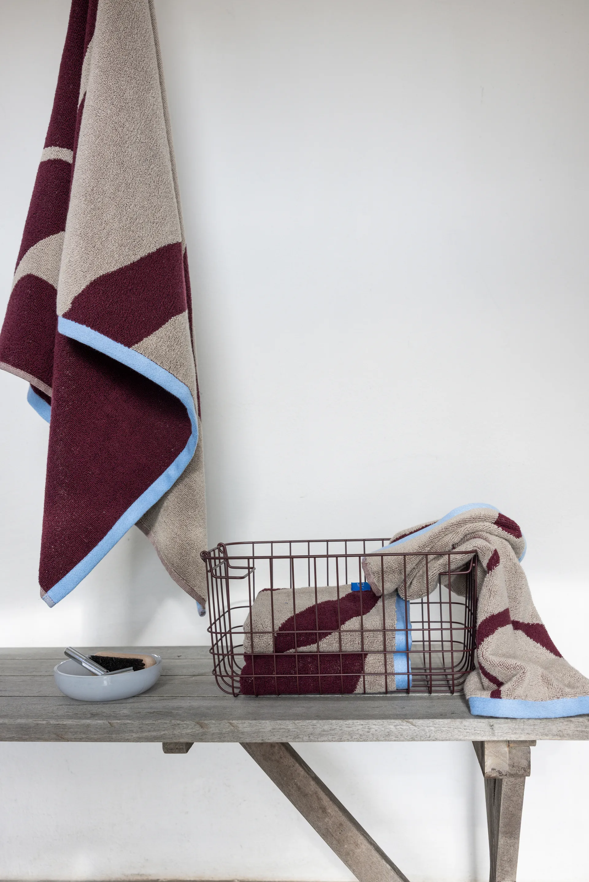 Nova Arte gjestehåndkle 40 x 55 cm 2-pakning, Wine-sand Mette Ditmer