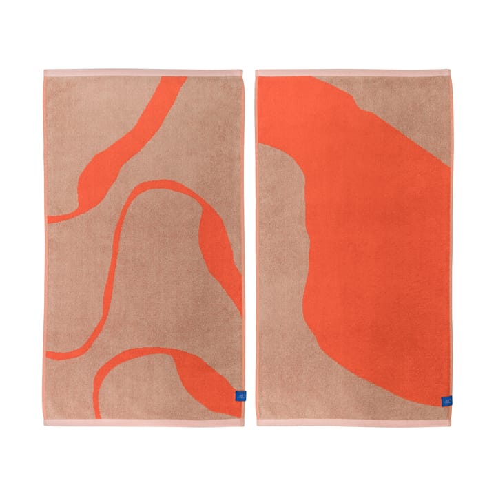 Nova Arte håndkle 50 x 90 cm 2-pakning - Latte-orange - Mette Ditmer