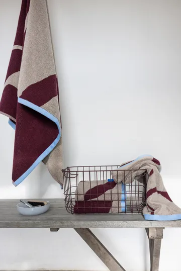 Nova Arte håndkle 50 x 90 cm 2-pakning - Wine-sand - Mette Ditmer