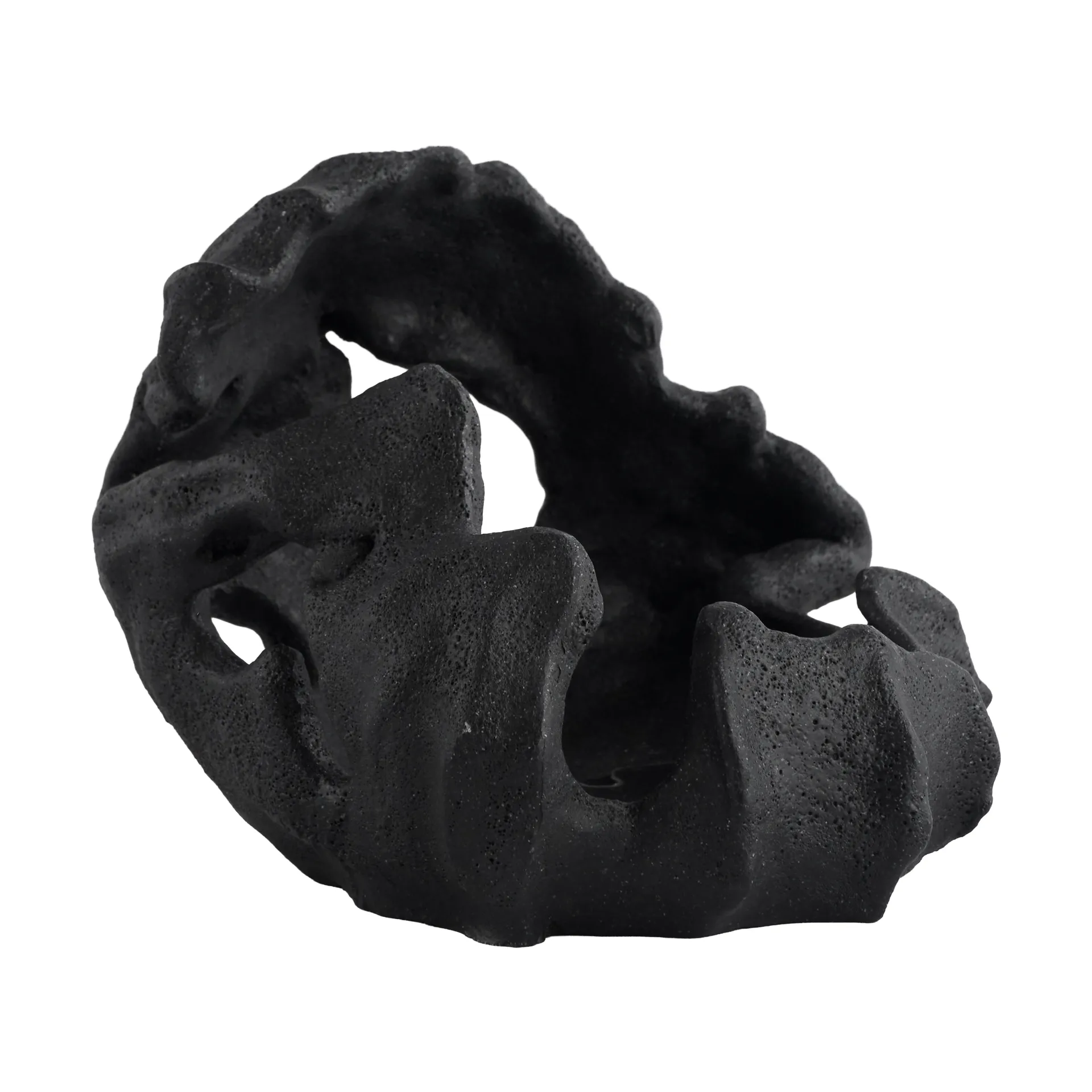 Reef blokklysestake, Svart, Ø16,5x13 cm Mette Ditmer