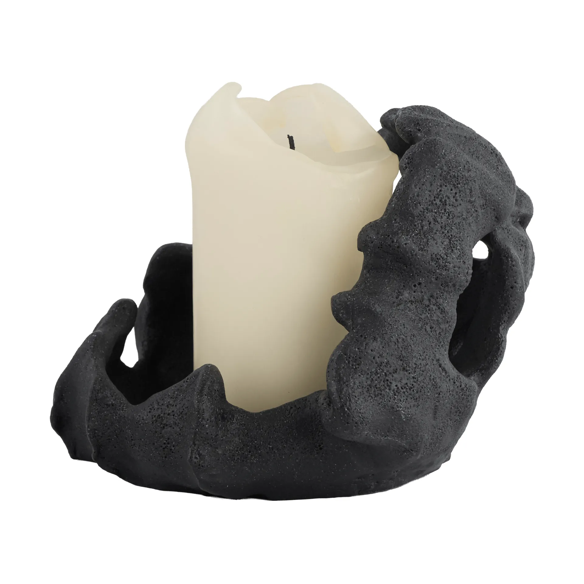 Reef blokklysestake, Svart, Ø16,5x13 cm Mette Ditmer