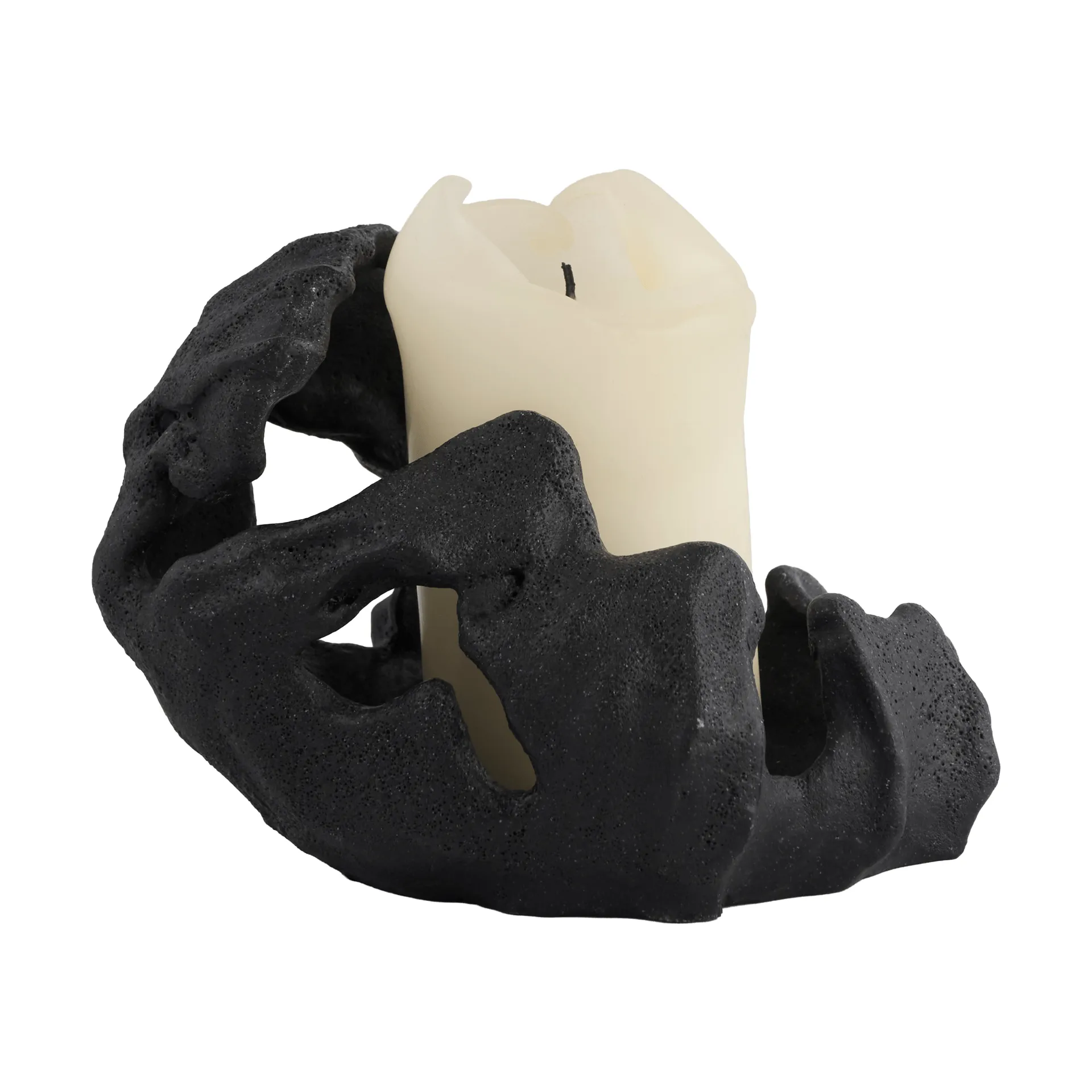 Reef blokklysestake, Svart, Ø16,5x13 cm Mette Ditmer