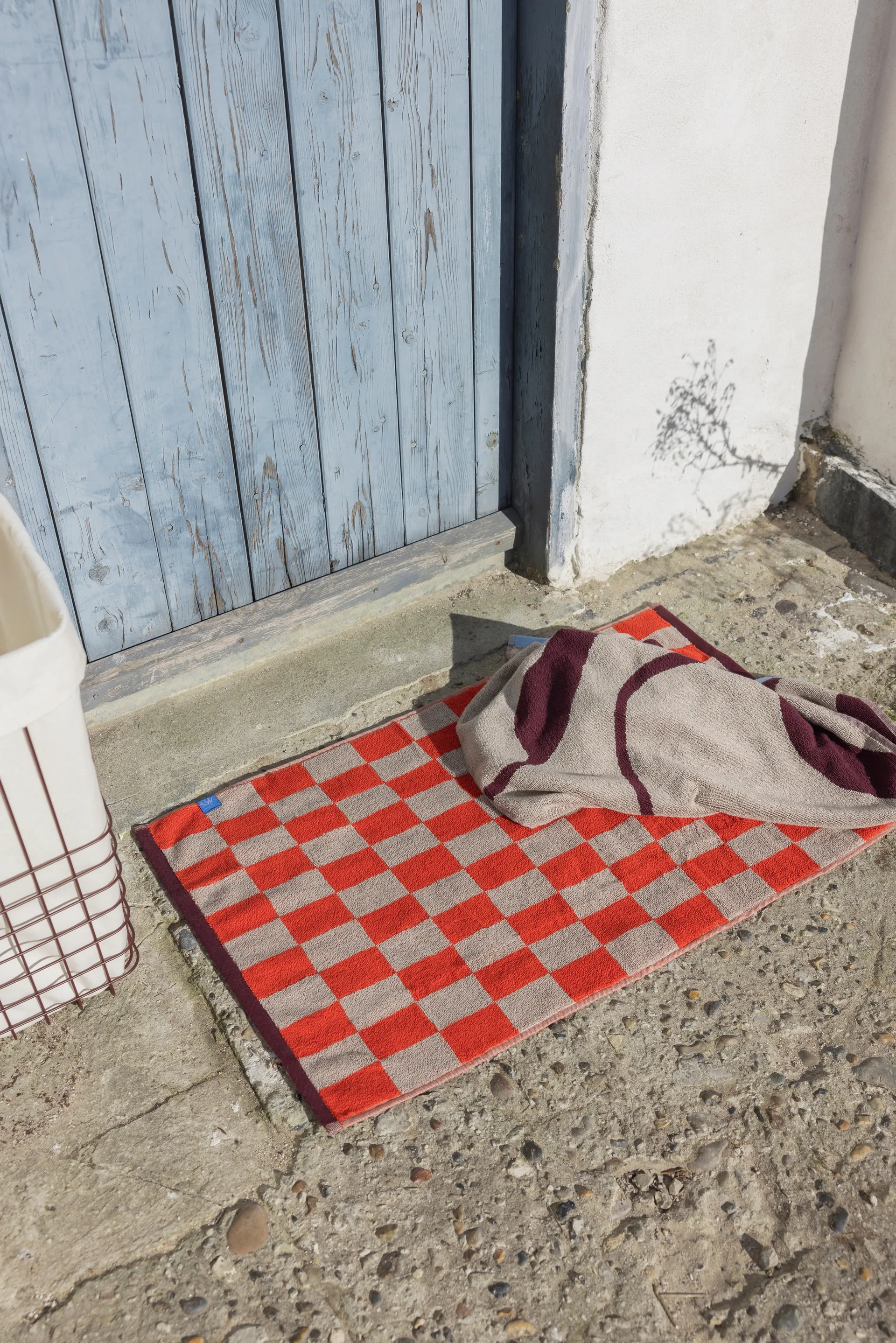 Retro baderomsmatte 50x80 cm, Dark orange Mette Ditmer