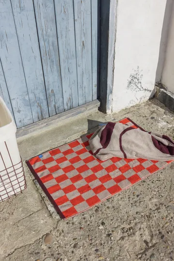 Retro baderomsmatte 50x80 cm - Dark orange - Mette Ditmer