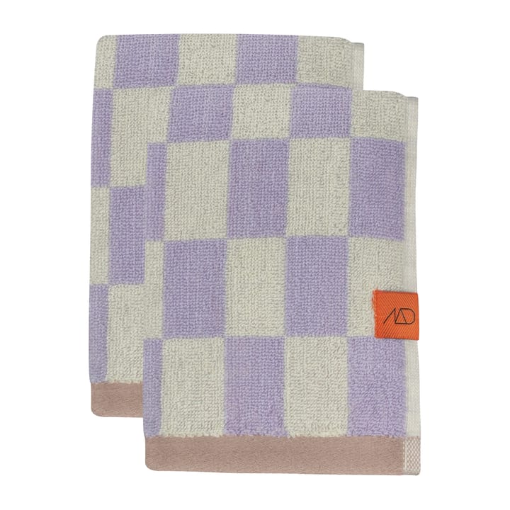 Retro gjestehåndkle 40x55 cm 2-pakning - Lilac - Mette Ditmer