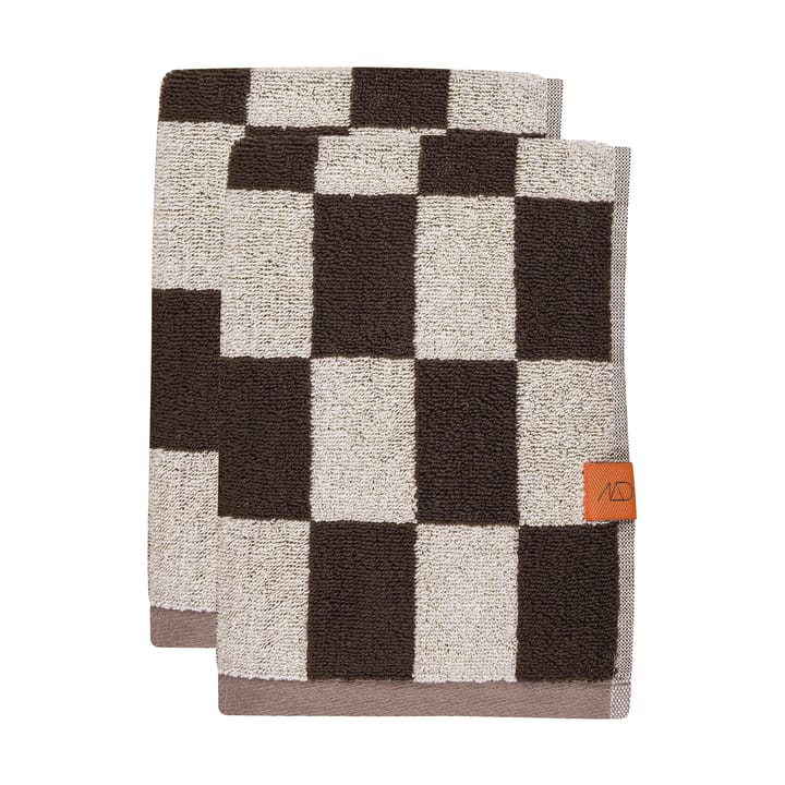 Retro gjestehåndkle 40x55 cm 2-pk, Chocolate Mette Ditmer