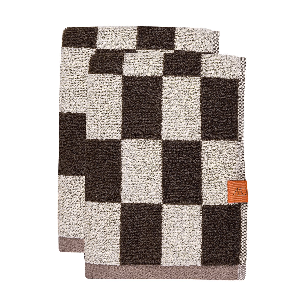 Bilde av Mette Ditmer Retro gjestehåndkle 40x55 cm 2-pk Chocolate