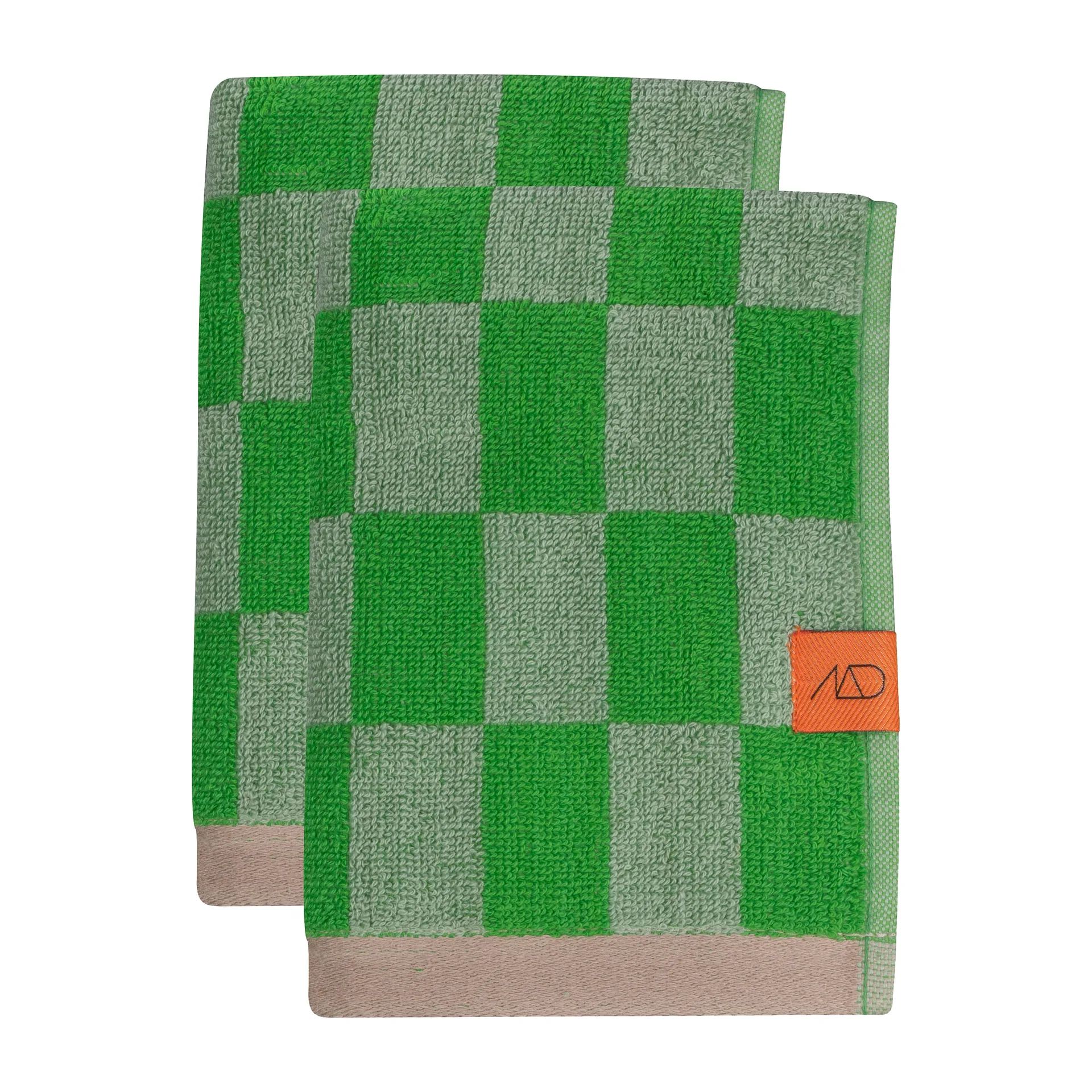 Retro gjestehåndkle 40x55 cm 2-pk, Classic green Mette Ditmer