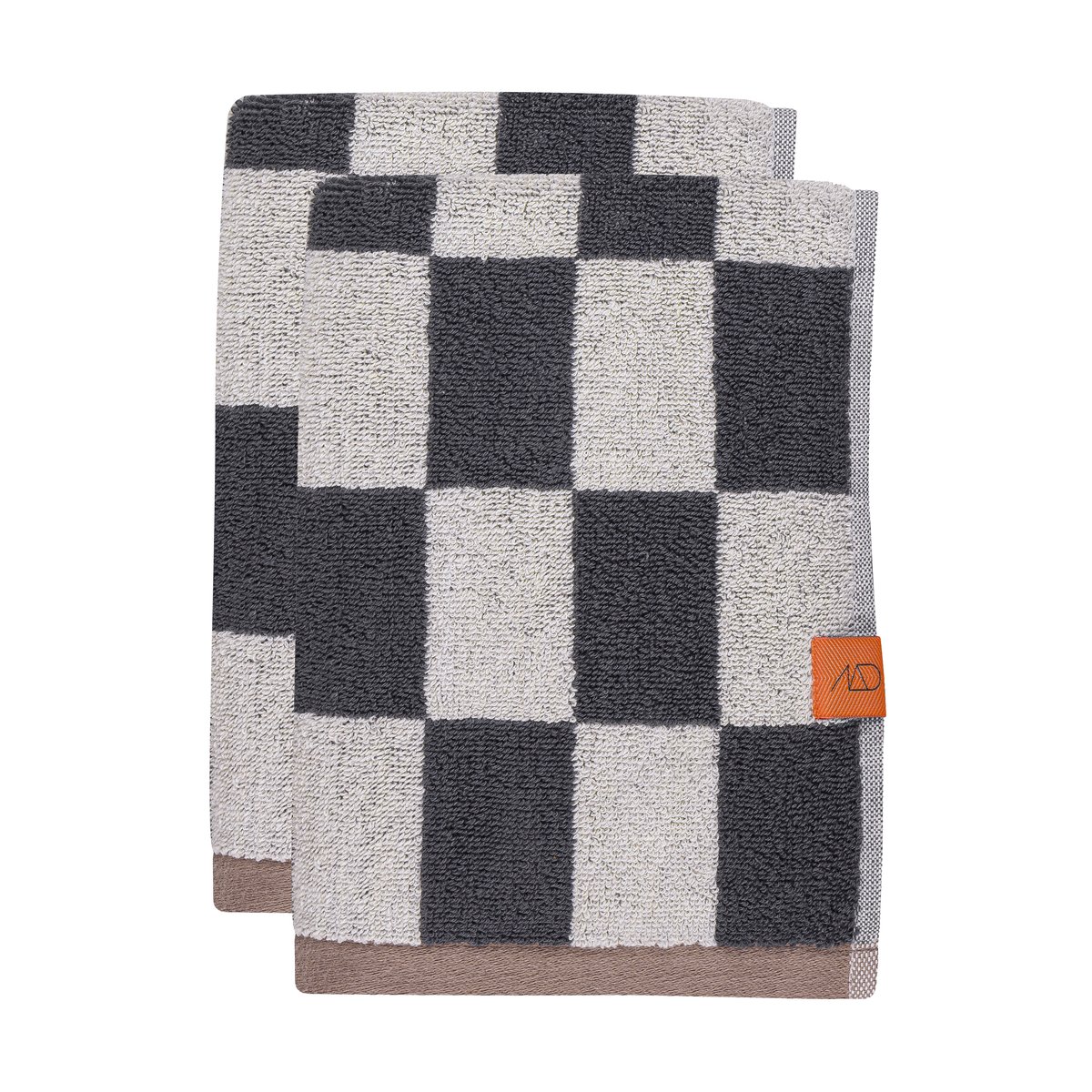 Bilde av Mette Ditmer Retro gjestehåndkle 40x55 cm 2-pk Dark grey