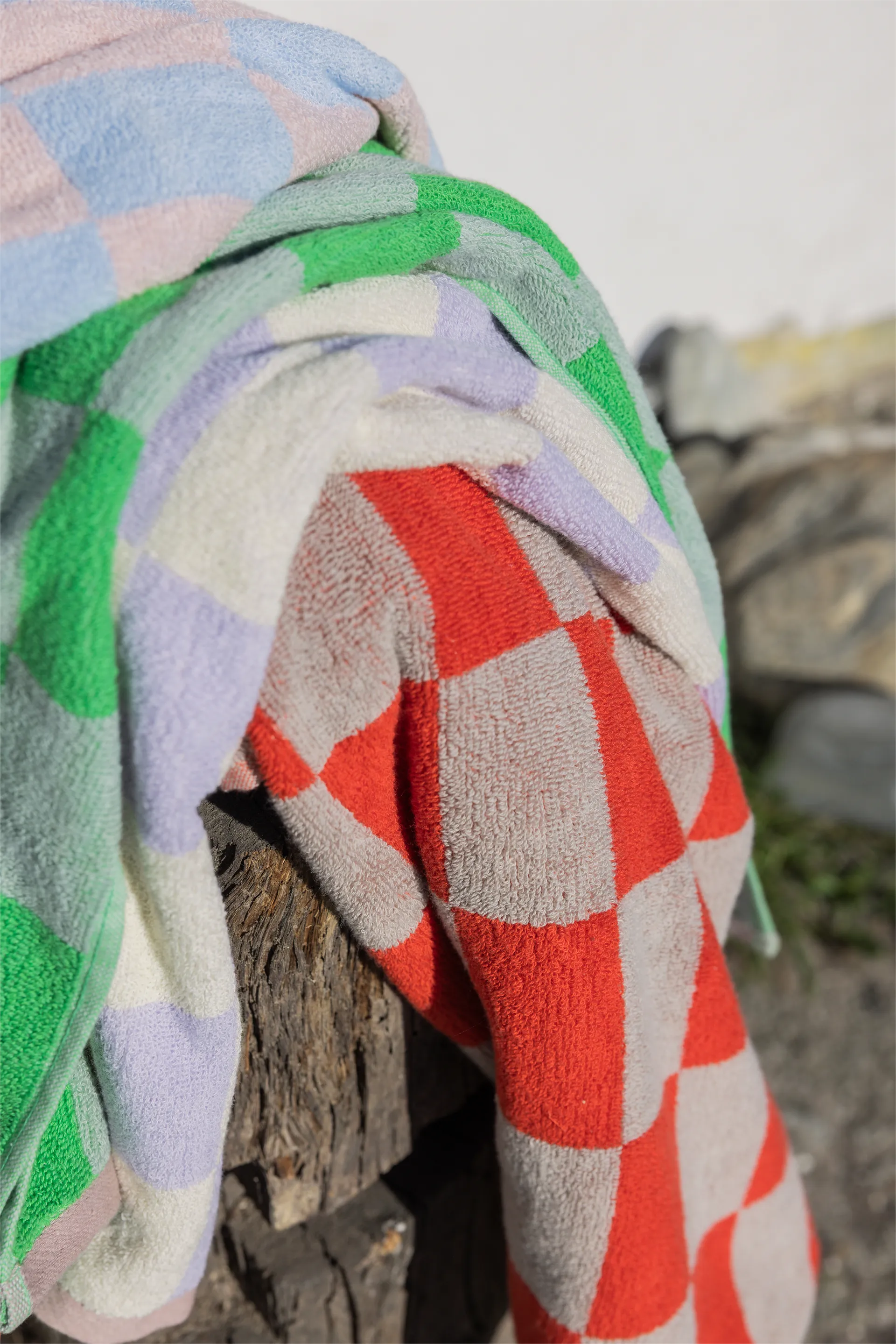 Retro håndkle, Dark orange, 50x90 cm Mette Ditmer