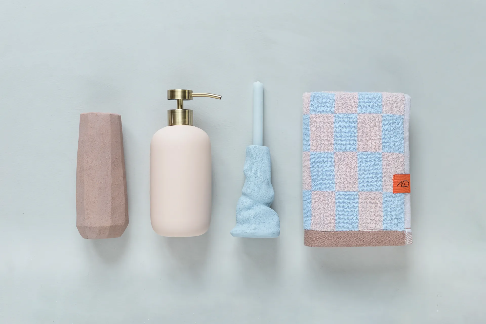 Retro håndkle, Light blue, 40x55 cm, 2-stk Mette Ditmer