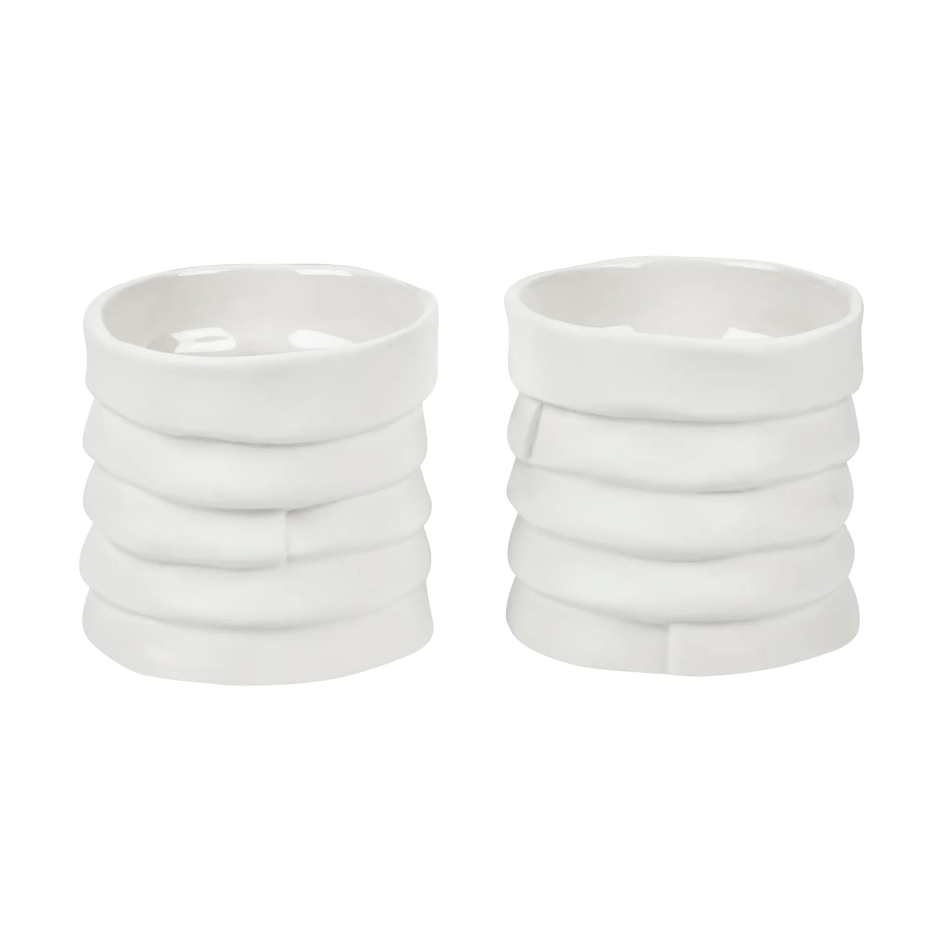 Ribbon lyslykt Ø 7 cm 2-pakning, Offwhite Mette Ditmer