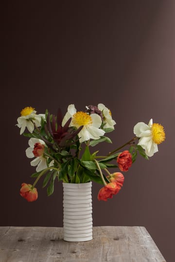 Ribbon vase large 20 cm - Offwhite - Mette Ditmer