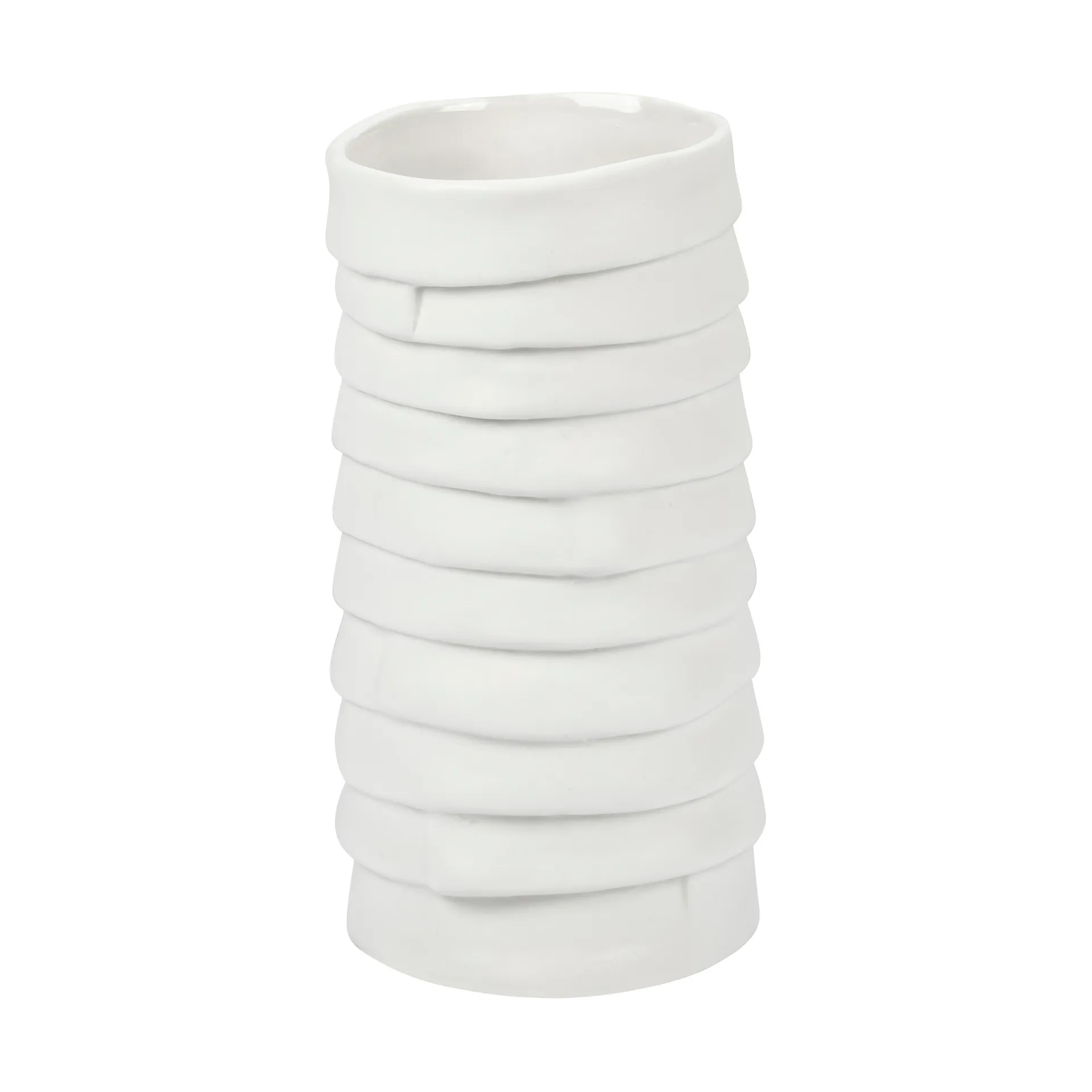 Ribbon vase small 13 cm, Offwhite Mette Ditmer