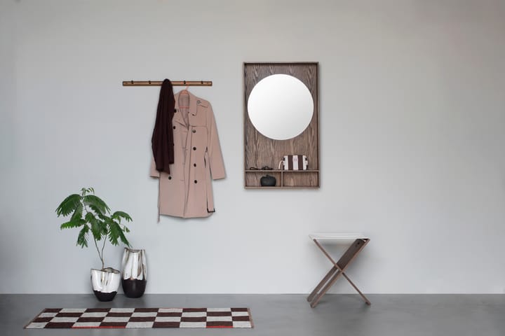 Show-me speil med hylle large, Dark oiled Mette Ditmer