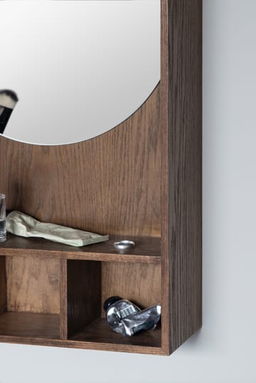 Show-me speil med hylle small - Dark oiled - Mette Ditmer