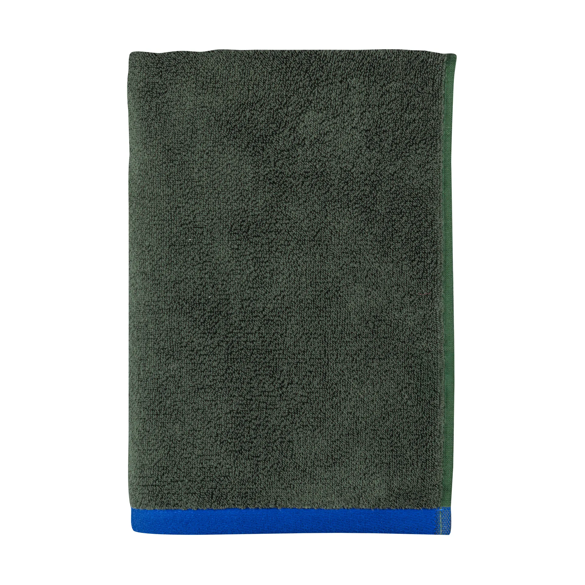 Soft badehåndkle 70x133 cm, Dark olive-light blue Mette Ditmer