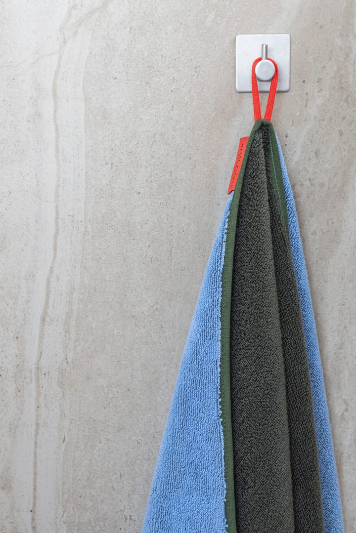 Soft badehåndkle 70x133 cm, Dark olive-light blue Mette Ditmer