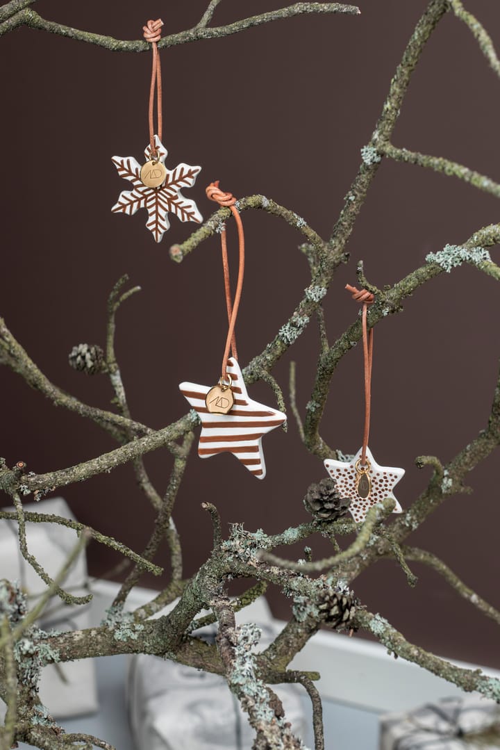 Star juletreanheng 3 deler - Walnut - Mette Ditmer