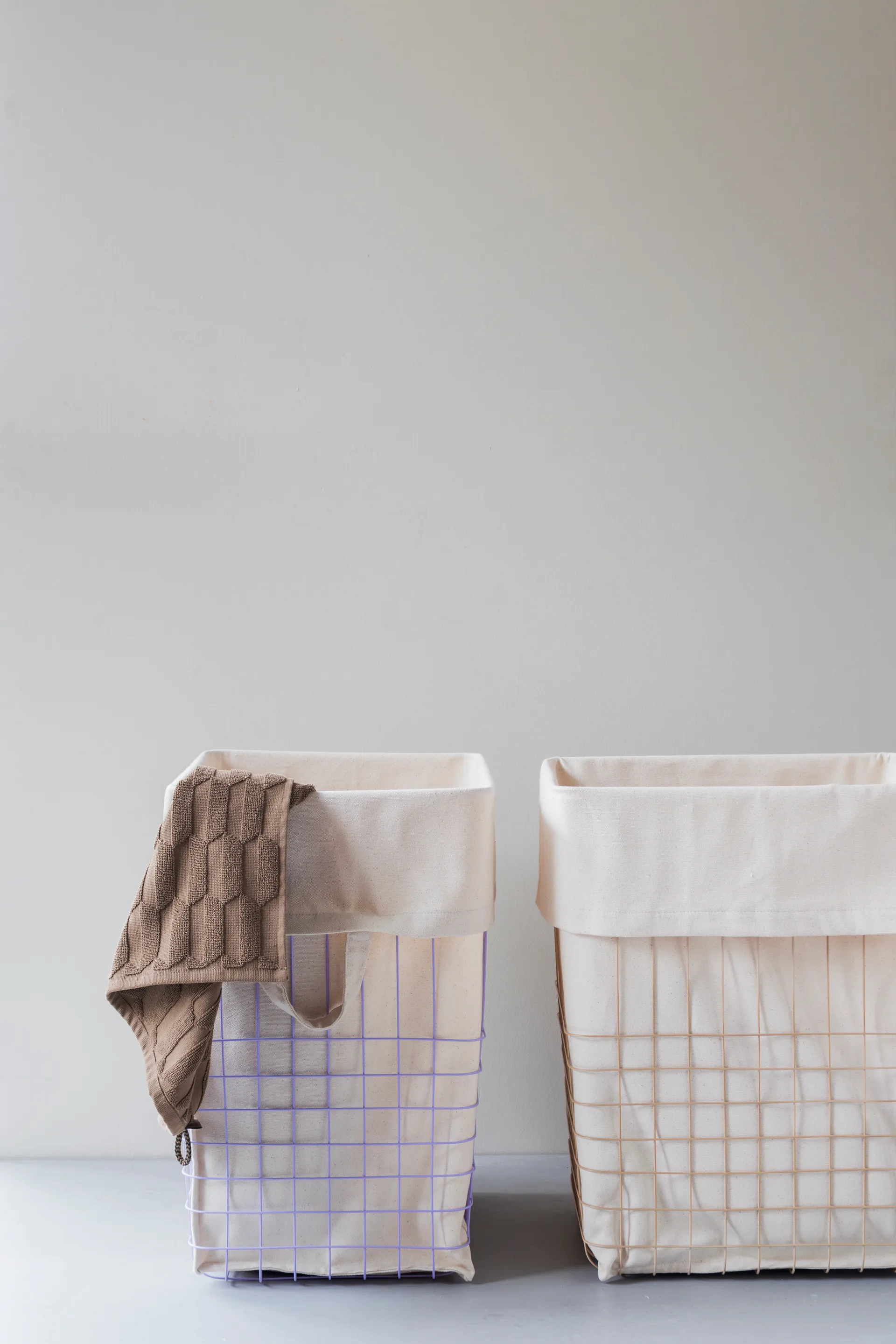 Store-it oppbevaringskurv med bomullspose large, Sand Mette Ditmer