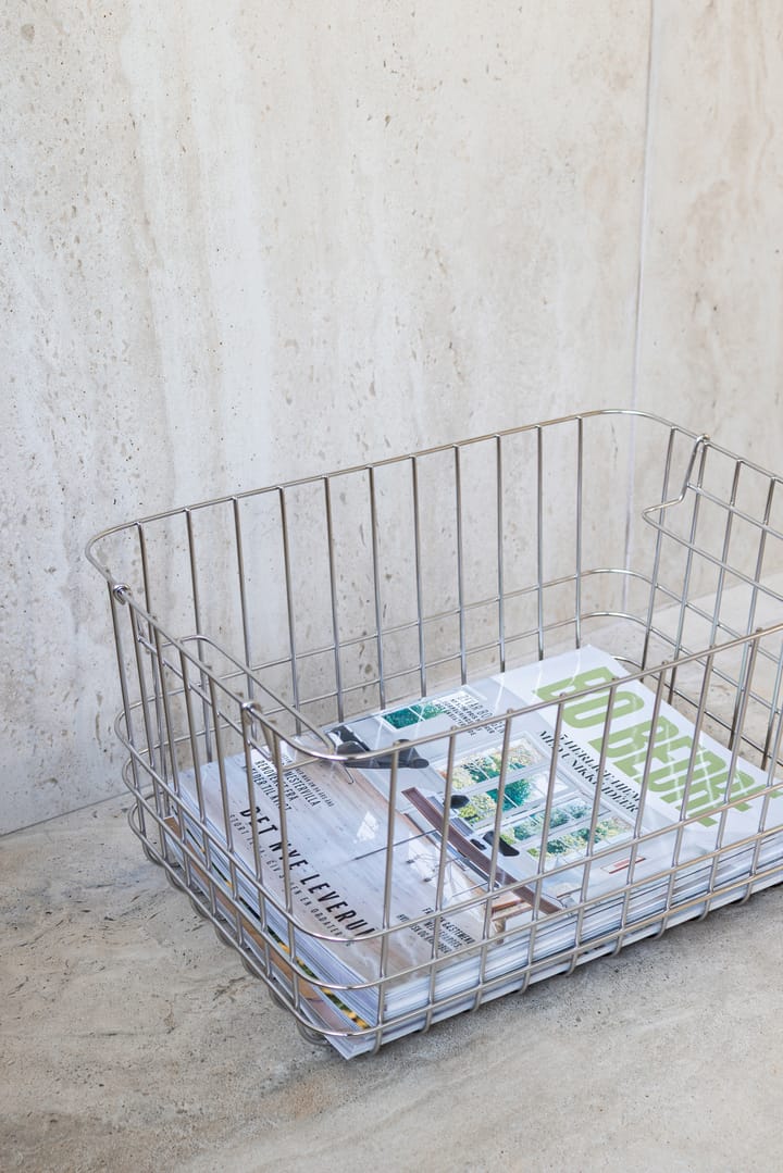 Store-it oppbevaringskurv medium, Chrome Mette Ditmer