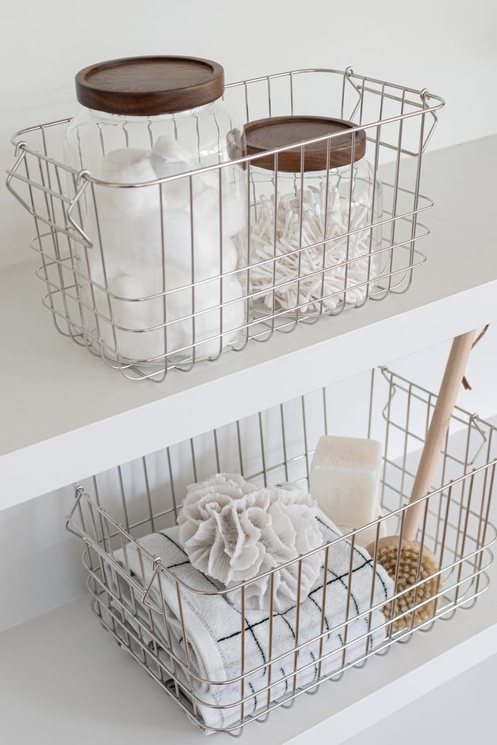 Store-it oppbevaringskurv medium, Chrome Mette Ditmer