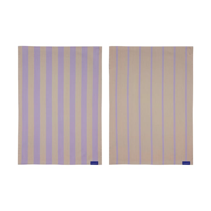 Stripes kjøkkenhåndkle 50x70 cm 2-pack - Sand - Mette Ditmer