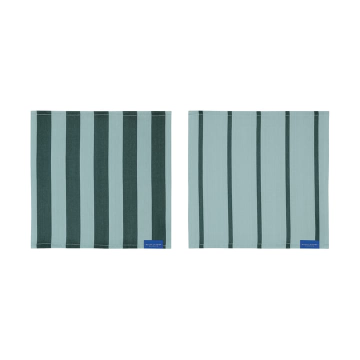 Stripes kjøkkenklut 33x33 cm 2-pack - Mint - Mette Ditmer