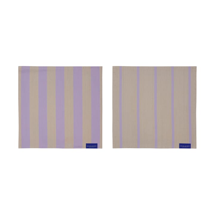 Stripes kjøkkenklut 33x33 cm 2-pack - Sand - Mette Ditmer