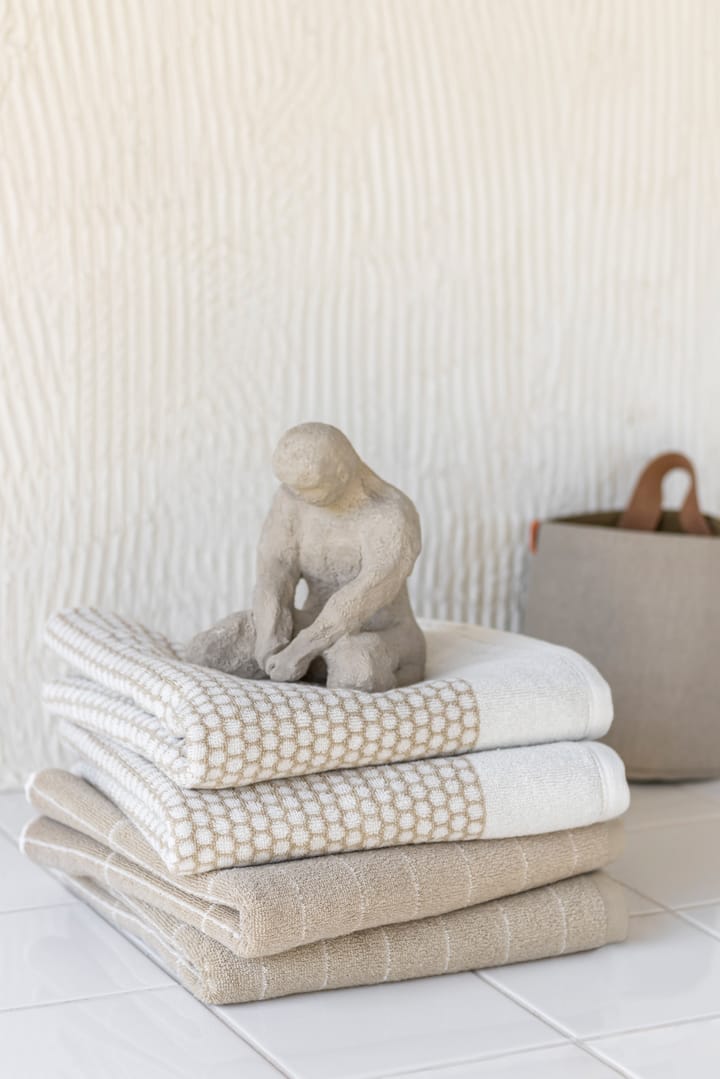 Tile Stone gjestehåndkle 38 x 60 cm 2-pakning, Sand-off white Mette Ditmer