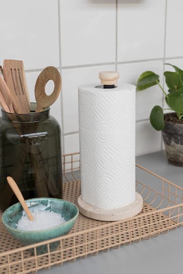 Travertin kjøkkenrullholder - Linen - Mette Ditmer