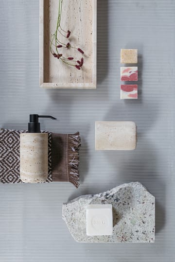 Travertin tannbørsteholder 10 cm - Linen - Mette Ditmer