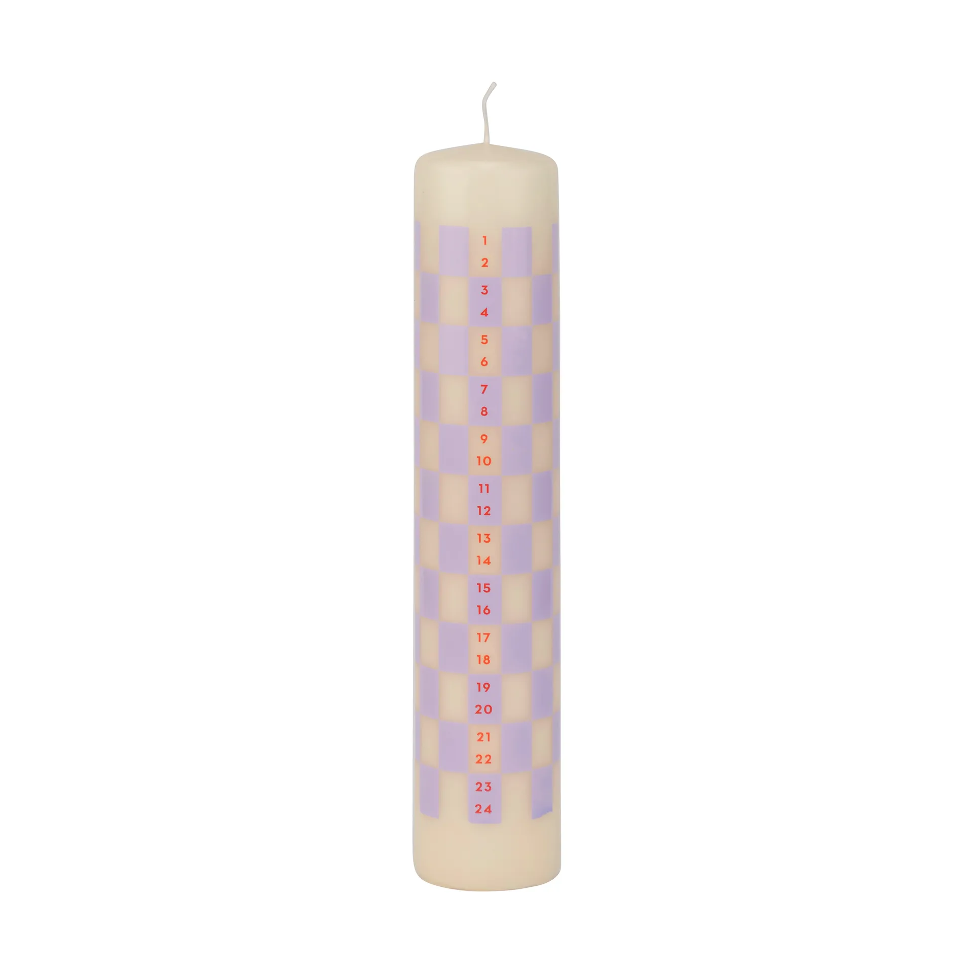 Twentyfour kalenderlys 25 cm, Ligh lilac Mette Ditmer