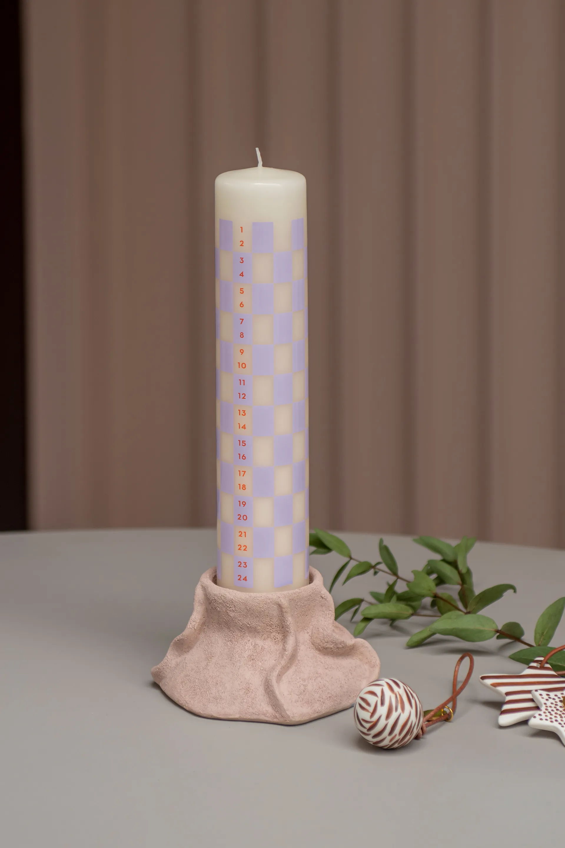 Twentyfour kalenderlys 25 cm, Ligh lilac Mette Ditmer