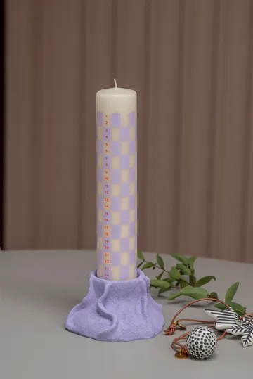 Twentyfour kalenderlys 25 cm - Ligh lilac - Mette Ditmer