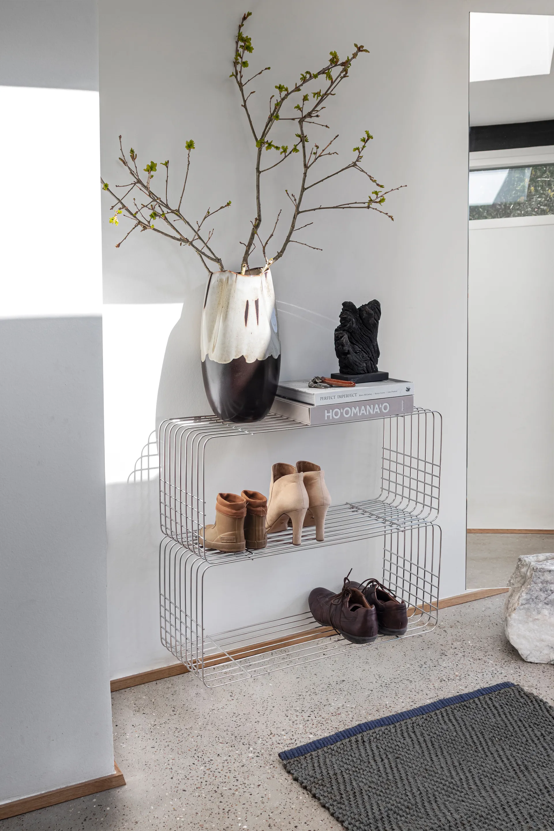 Wire hylle 31x70x26 cm, Chrome Mette Ditmer