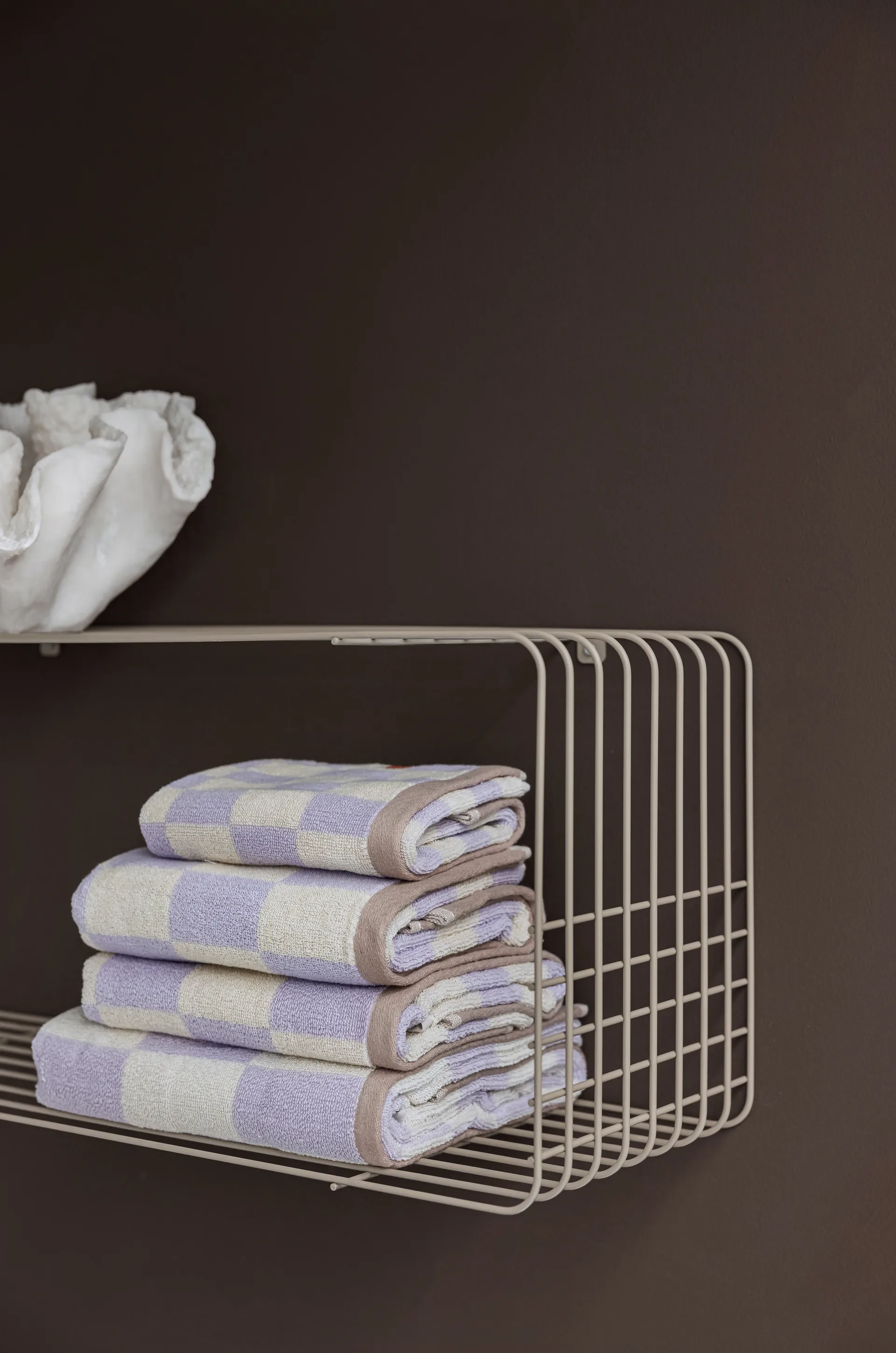 Wire hylle, Sand, 31x70x26 cm Mette Ditmer