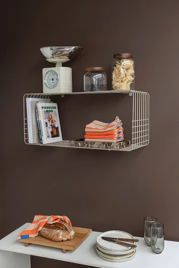 Wire hylle - Sand, 31x70x26 cm - Mette Ditmer