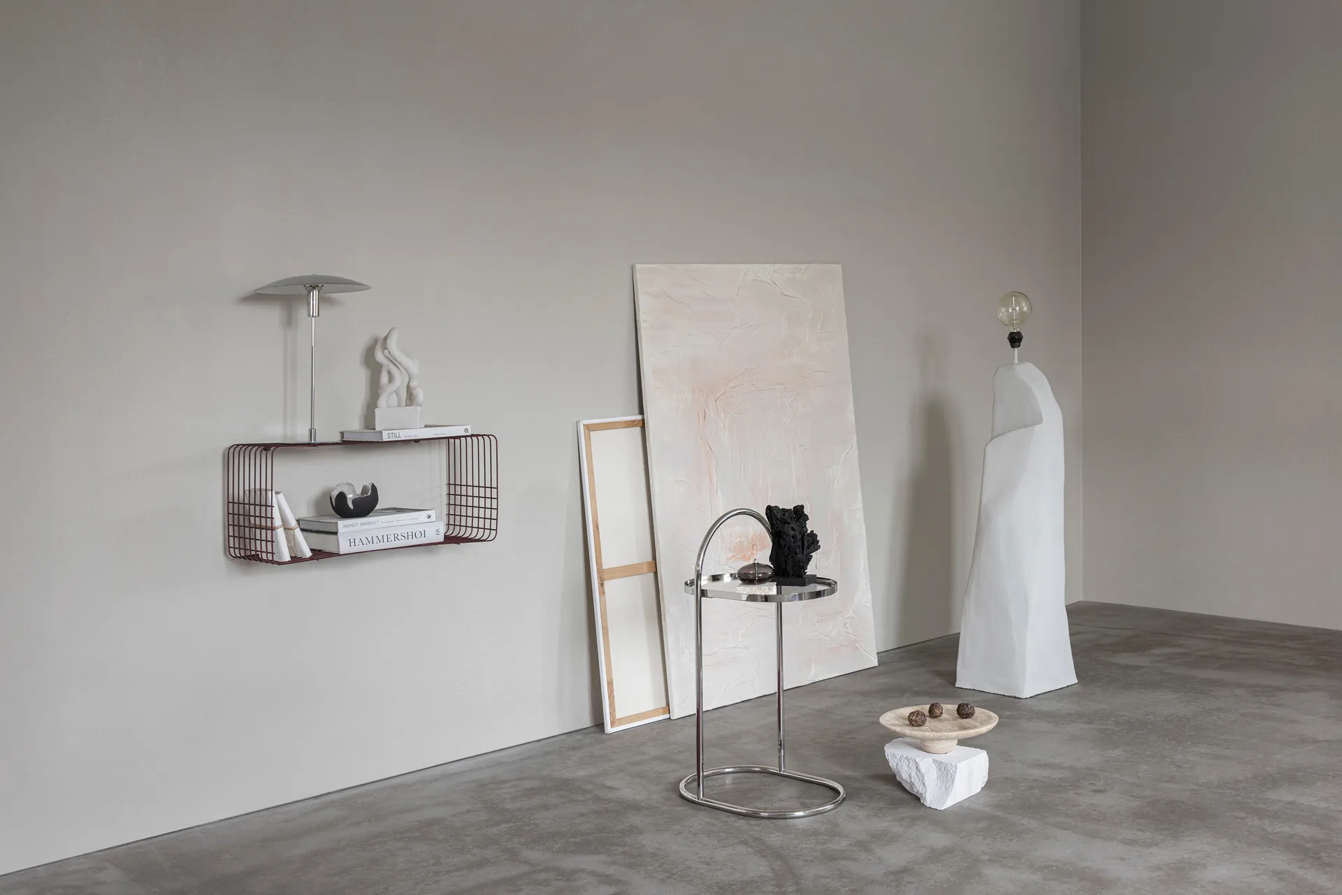 Wire hylle, Wine, 31x70x26 cm Mette Ditmer