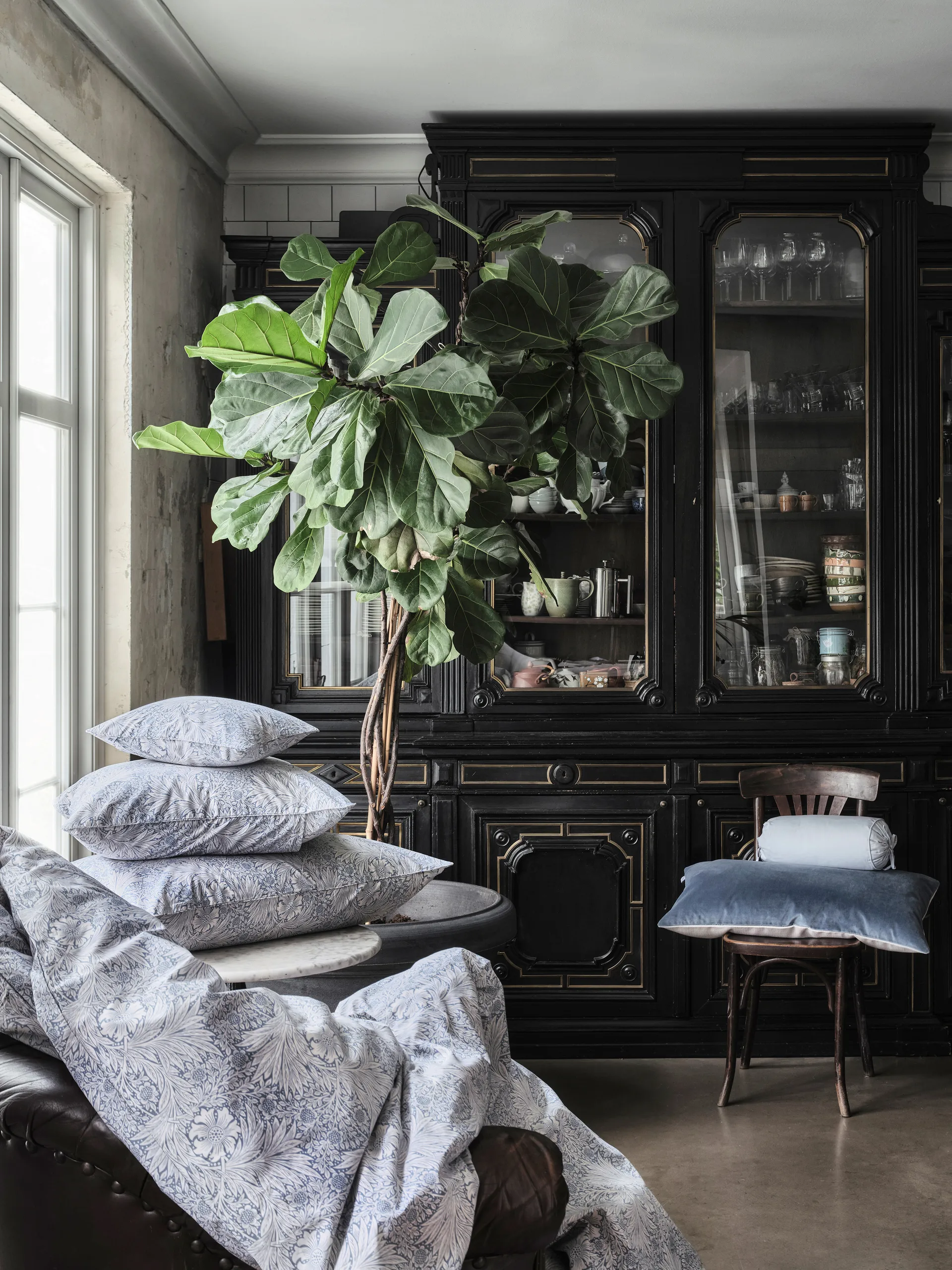 Morris & Co. Marigold Dynetrekk, Blå, 140x220 cm Mille Notti