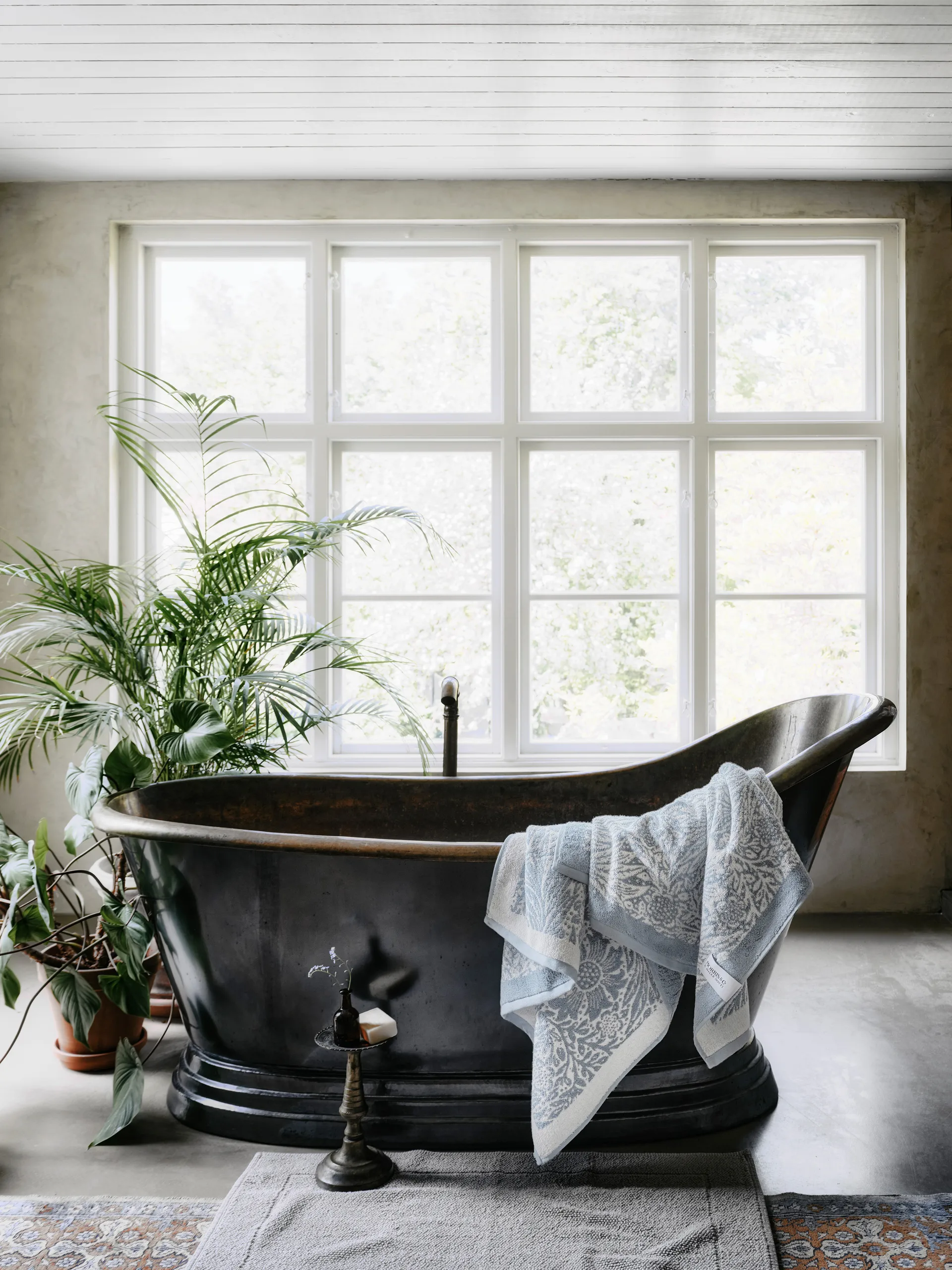 Morris & Co. Marigold Håndkle EKO, Blå, 86x150 cm Mille Notti