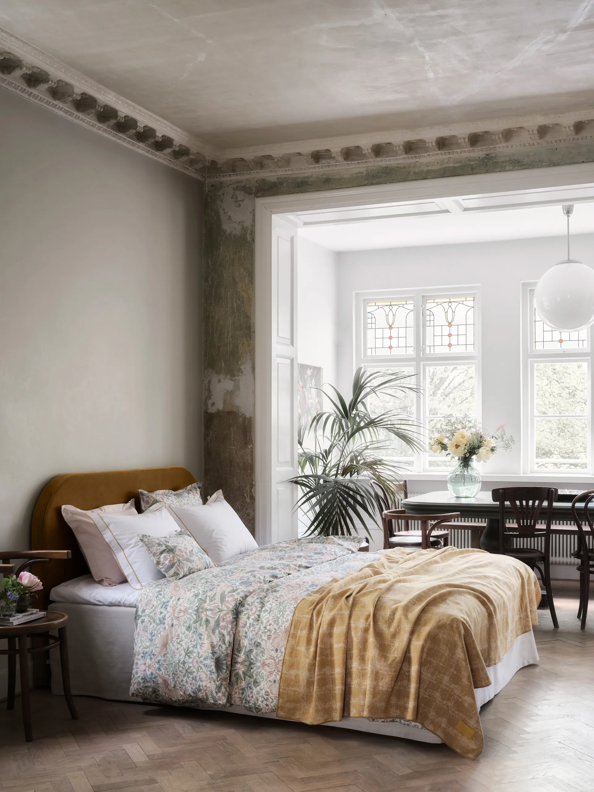 Morris & Co. Strawberry Thief Dynetrekk, Grønn, 200x220 cm Mille Notti