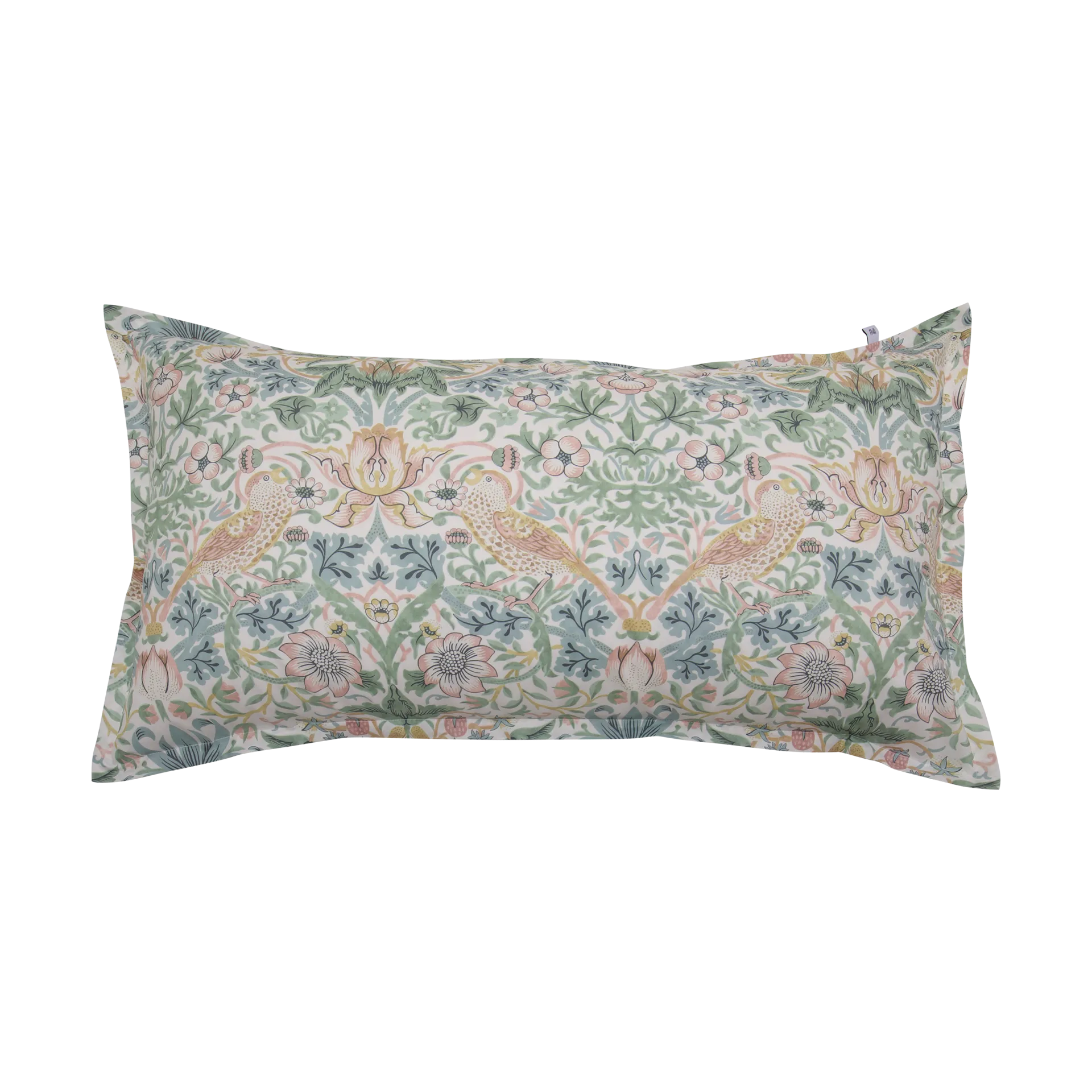 Morris & Co. Strawberry Thief Putetrekk, Grønn, 50x90 cm Mille Notti