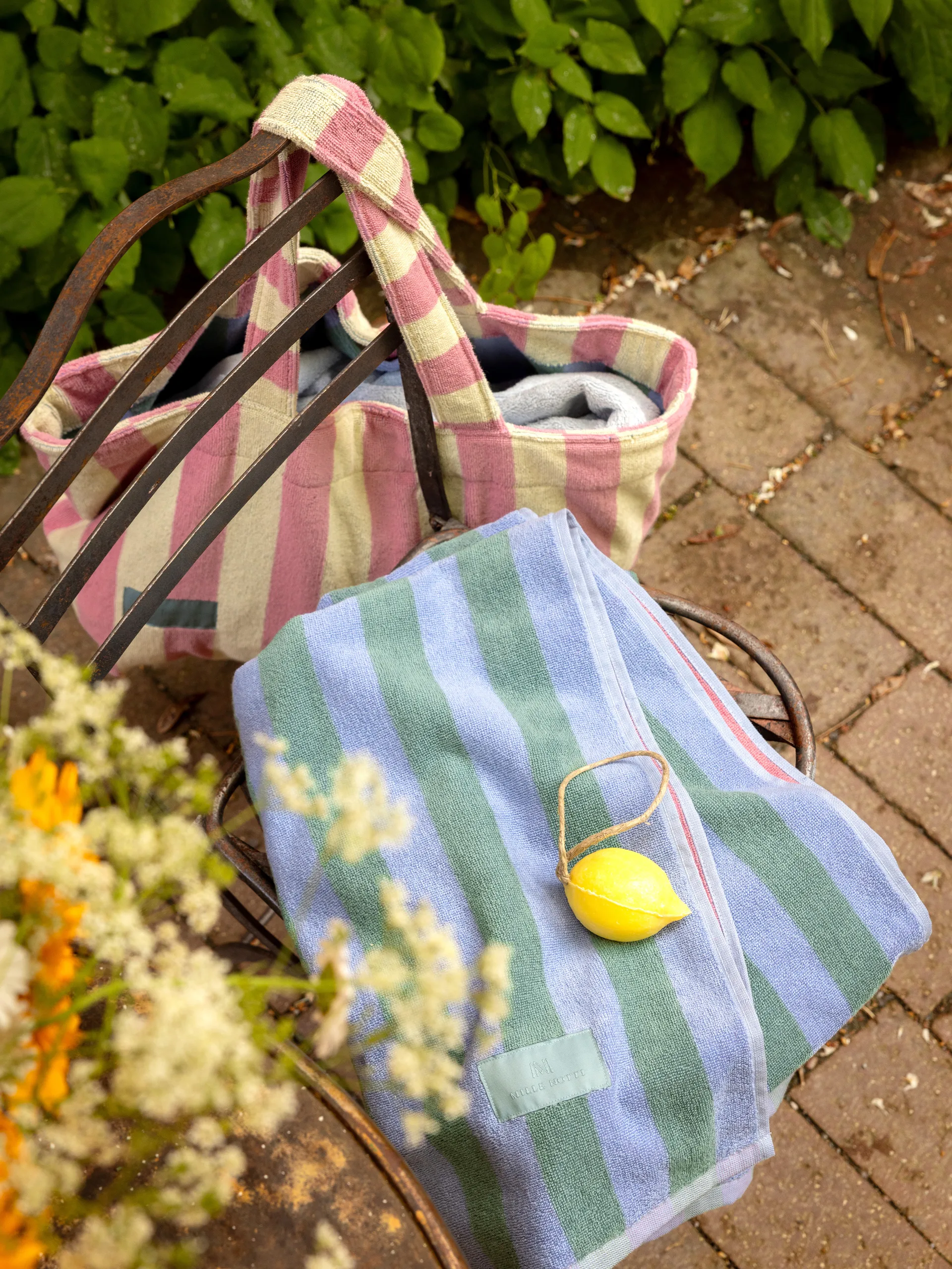 Positano strandhåndkle 100x180 cm, Lyseblå Mille Notti