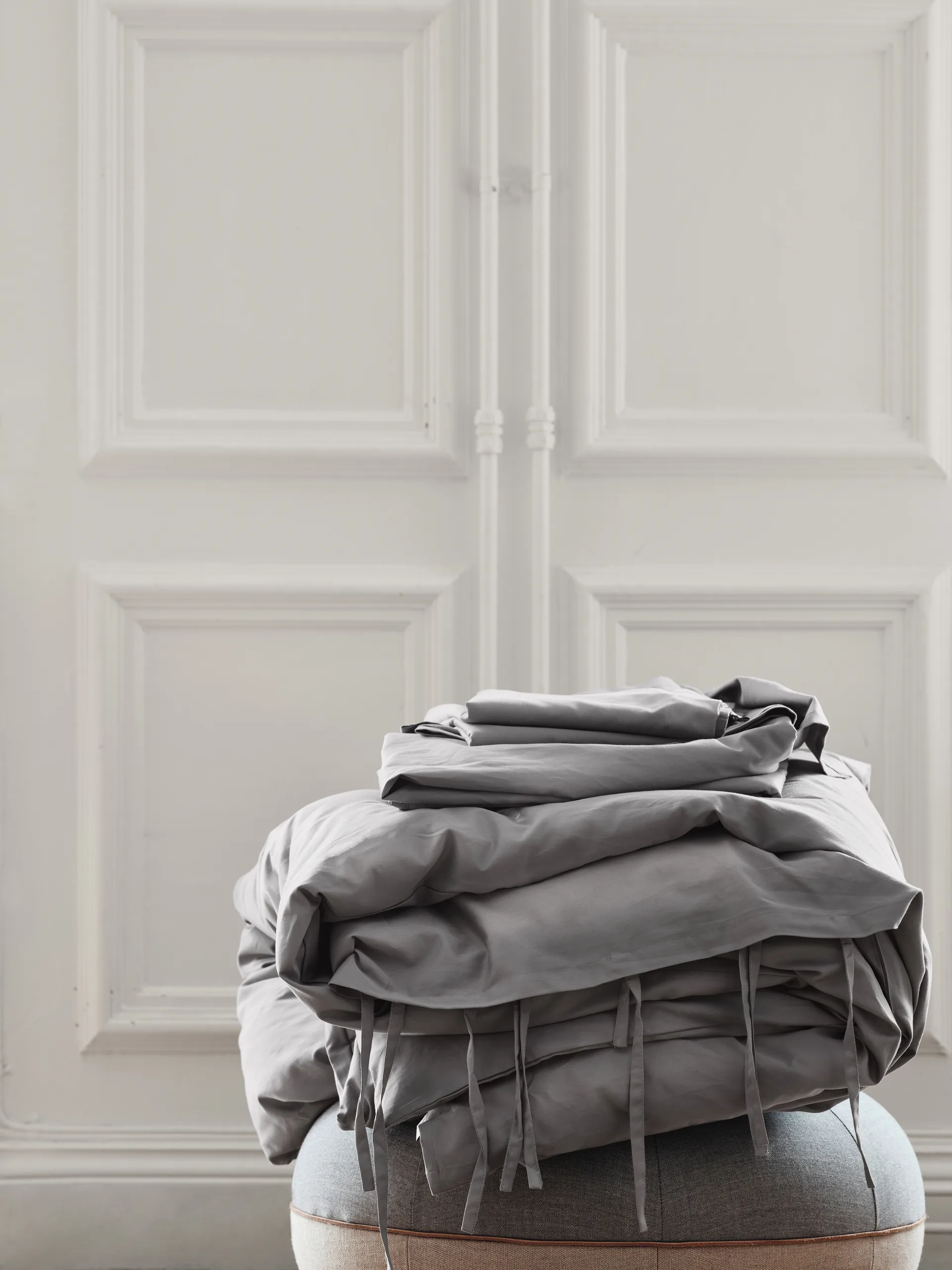 Satina Dynetrekk, Grå, 200 x 220 cm Mille Notti