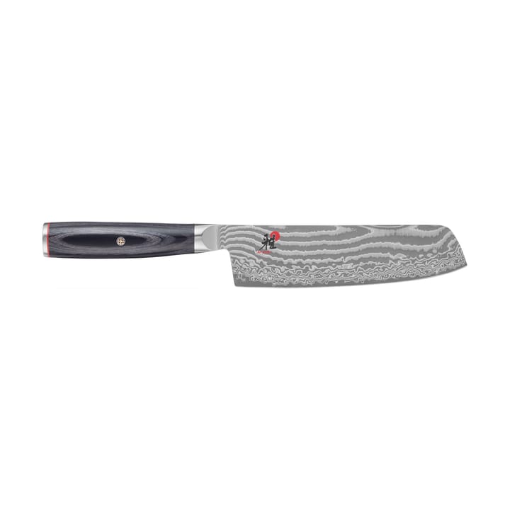 Raw 5000FCD nakirifruktkniv rektangulær 17 cm - Damaskus-svart - Miyabi