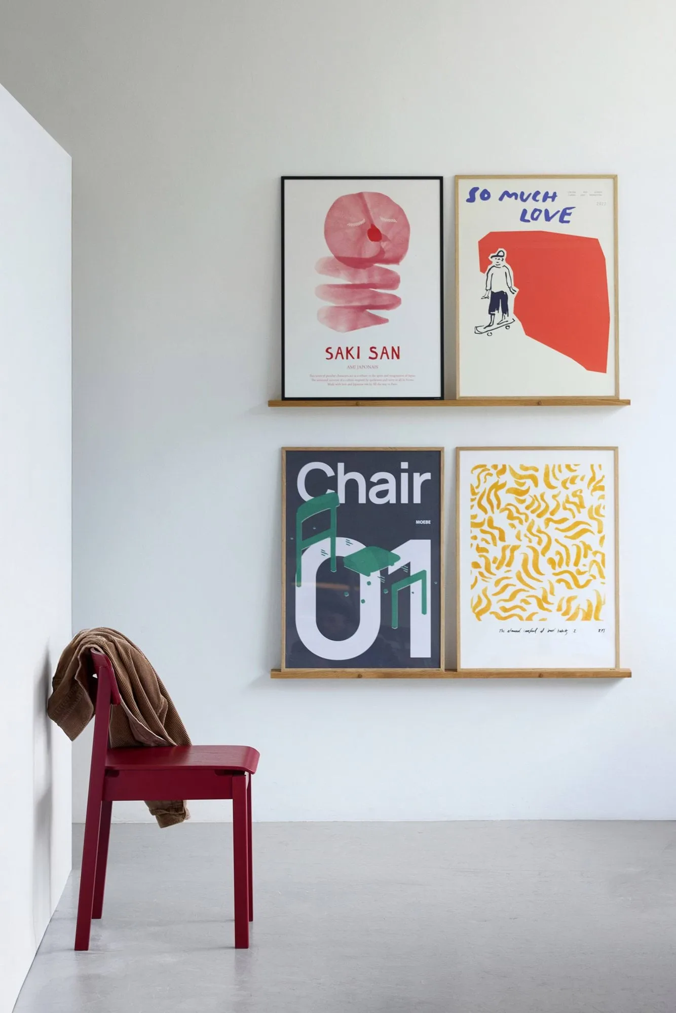 Everyday Chair stol , Purple red MOEBE